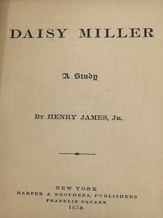 DAISY MILLER, A STUDY. Henry James, Jr.