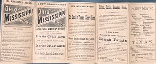GREAT REDUCTION BY THE OHIO AND MISSISSIPPI RAILWAY, AND ALL POINT IN TEXAS, AUGUST 15th, 1878. [cover title]