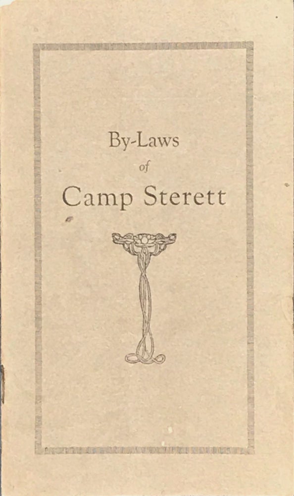 Item #65015 BY-LAWS OF CAMP STERETT. [cover title]