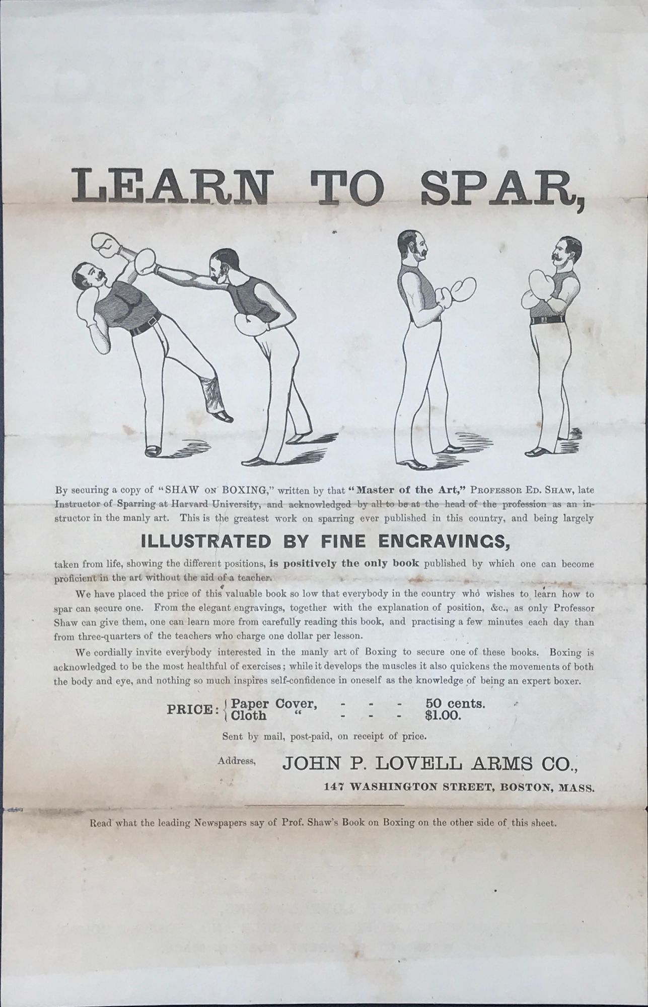 SHAW ON BOXING. Just out, by Prof. Ed. F. Shaw, late Instructor at ...