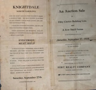 Item #65327 AN AUCTION SALE OF FIFTY CHOICE BUILDING LOTS AND A FEW SMALL FARMS RIGHT IN...