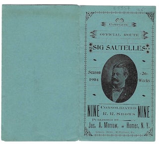 Item #65357 COMPLETE OFFICIAL ROUTE SIG SAUTELLES, Season 1904, 26 Weeks: Nine Consolidated R.R....