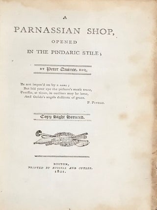 A PARNASSIAN SHOP, OPENED IN THE PINDARIC STILE