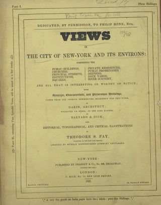 Item #65814 VIEWS IN NEW-YORK AND ITS ENVIRONS, … from Accurate, Characteristic & Picturesque...