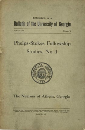 Item #65916 The Negroes of Athens, Georgia. T. J. WOOFTER, Jr