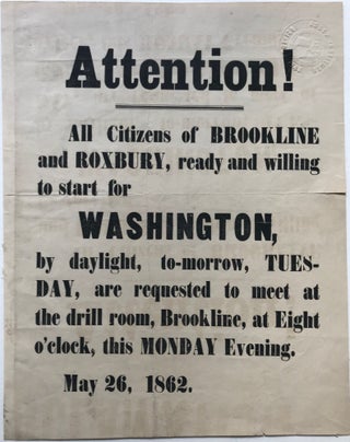 Item #66102 ATTENTION! All citizens of BROOKLINE and ROXBURY, ready and willing to start for...