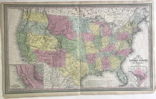 Item #66135 A NEW MAP OF THE UNITED STATES OF AMERICA. J. H. YOUNG
