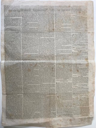 SUPPLEMENT TO THE NATIONAL INTELLIGENCER. Wash[i]ngton, [DC] Friday, January 18, 1833. MESSAGE OF THE PRESIDENT [Andrew Jackson]...to both Houses of Congress, transmitting copies of the Ordinance and other Documents, and his Proclamation in relation to South Carolina [caption and sub-heading].