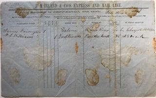 Item #66208 J.M. BLAND & CO'S EXPRESS AND MAIL LINE. / FROM SALEM TO JEFFERSON, AND BACK.......