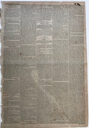 Item #66235 SUPPLEMENT TO THE NEW-YORK EVENING POST. SATURDAY, JULY 31. TRIAL OF CAPTAIN HAWLEY....