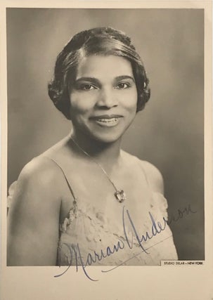 Item #66250 SIGNED PHOTOGRAPH.; (6 7/8 x 4 7/8 inches). American contralto, the first...