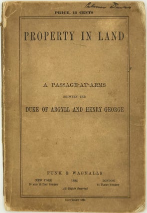 Item #66560 PROPERTY IN LAND. A PASSAGE-AT-ARMS. 8th Duke of ARGYLL, Henry George, George Douglas...
