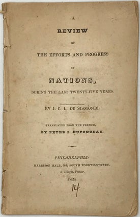 Item #66573 A REVIEW OF THE EFFORTS AND PROGRESS OF NATIONS, DURING THE LAST TWENTY-FIVE YEARS.;...