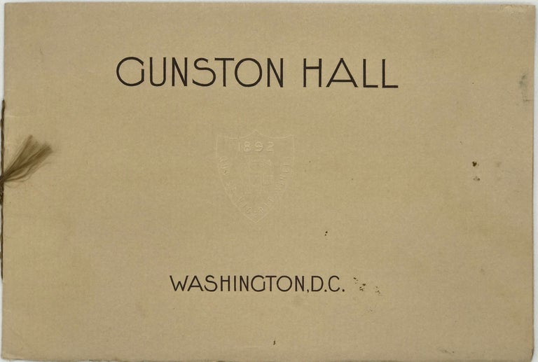 Item #66717 GUNSTON HALL WASHINGTON D. C. [Cover title]