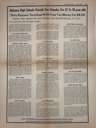 Striving to keep communism out of Alabama textbooks and other books used in schools, as outlined in two reports from the Alabama Chapter of the Daughters of the American Revolution, 1964 and 1966, and two broadsides published by Wally Butterworth of Wetumpka, Alabama, 1965, the four items individually described below