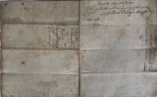 ATTEMPTING TO OBTAIN SATISFACTION ON A WARRANT OR WRIT OF EXECUTION IN FAVOR OF THE STATE OF CONNECTICUT AGAINST THE INHABITANTS OF THE TOWNS OF WINDHAM AND HAMPTON FOR TAXES IN ARREARS, IN A DOCUMENT SIGNED AND DATED 1787.