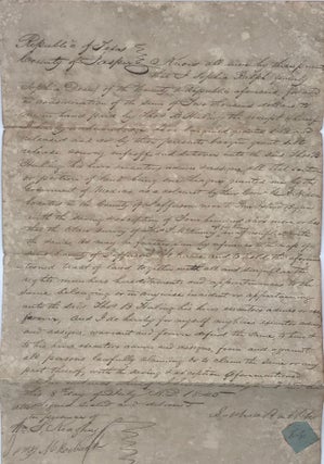 Item #67060 SELLING ONE LEAGUE OF LAND GRANTED TO SOPHIA RALPH [FORMERLY SOPHIA DEAN], BY THE...