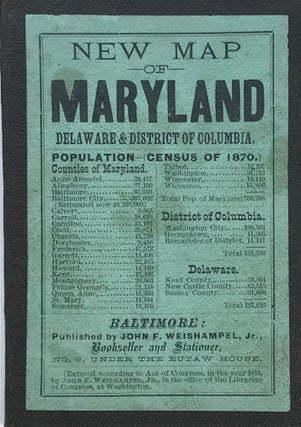 Item #67205 NEW MAP OF MARYLAND, DELAWARE, AND THE DISTRICT OF COLUMBIA
