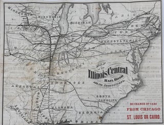 ILLINOIS CENTRAL RAILROAD: St. Louis Through Line, the Direct Route from Chicago to St. Louis [and] Cairo, Memphis, and New Orleans Line, the Only Direct Route from Chicago to Cairo, Memphis, Vicksburg, Mobile, New Orleans, and All Parts of the South [wrappers title]