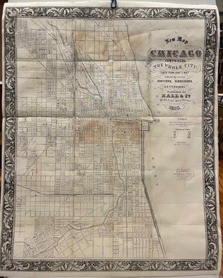 Item #67261 NEW MAP OF CHICAGO, Comprising the Whole City Taken from Lowe’s Map with All the...