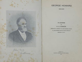 Item #67429 GEORGE HOWARD, 1829-1905. An address presenting a portrait of Judge George Howard to...
