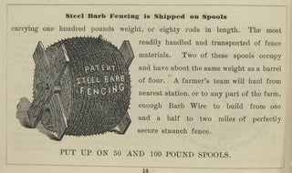 GLIDDEN PATENT STEEL BARB WIRE Manufactured by Washburn & Moen Manufacturing Co., Worcester, Mass. [cover title]