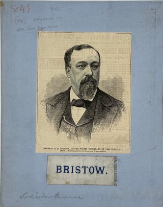 PUBLIC OPINION / MR. BRISTOW AND THE PRESIDENCY / [caption title, followed by nine paragraphs of dense text, printed in two columns on both sides of a single sheet]