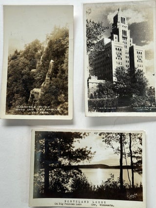 Item #68152 Minnesota: Northland Lodge on Big Pelican Lake in Orr, and Mayo Clinic in Rochester....