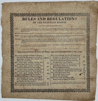 Item #68440 RULES AND REGULATIONS OF THE FRANKLIN BRIDGE