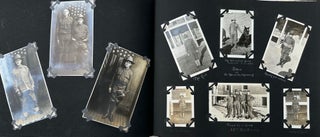 RECORD OF A CANOE TRIP DOWN THE ALLEGHENY RIVER FROM OLEAN, NEW YORK TO PITTSBURGH, PENNSYLVANIA, 1919; AND A SECOND TRIP FROM MAYVILLE, NY TO PITTSBURGH IN 1920, COLLECTED IN A PAIR OF PHOTO ALBUMS, SOME 270 BLACK & WHITE PHOTOS OF A GROUP OF YOUNG MEN TESTING THEIR SKILLS JUST AFTER THE END OF WORLD WAR I. Accompanied by additional photos of Baum's sporting life in Pittsburgh.