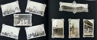 RECORD OF A CANOE TRIP DOWN THE ALLEGHENY RIVER FROM OLEAN, NEW YORK TO PITTSBURGH, PENNSYLVANIA, 1919; AND A SECOND TRIP FROM MAYVILLE, NY TO PITTSBURGH IN 1920, COLLECTED IN A PAIR OF PHOTO ALBUMS, SOME 270 BLACK & WHITE PHOTOS OF A GROUP OF YOUNG MEN TESTING THEIR SKILLS JUST AFTER THE END OF WORLD WAR I. Accompanied by additional photos of Baum's sporting life in Pittsburgh.