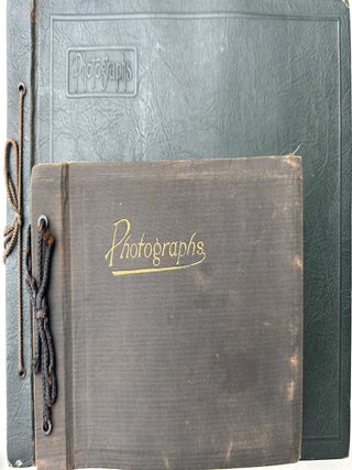 RECORD OF A CANOE TRIP DOWN THE ALLEGHENY RIVER FROM OLEAN, NEW YORK TO PITTSBURGH, PENNSYLVANIA, 1919; AND A SECOND TRIP FROM MAYVILLE, NY TO PITTSBURGH IN 1920, COLLECTED IN A PAIR OF PHOTO ALBUMS, SOME 270 BLACK & WHITE PHOTOS OF A GROUP OF YOUNG MEN TESTING THEIR SKILLS JUST AFTER THE END OF WORLD WAR I. Accompanied by additional photos of Baum's sporting life in Pittsburgh.