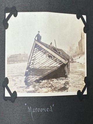 RECORD OF A CANOE TRIP DOWN THE ALLEGHENY RIVER FROM OLEAN, NEW YORK TO PITTSBURGH, PENNSYLVANIA, 1919; AND A SECOND TRIP FROM MAYVILLE, NY TO PITTSBURGH IN 1920, COLLECTED IN A PAIR OF PHOTO ALBUMS, SOME 270 BLACK & WHITE PHOTOS OF A GROUP OF YOUNG MEN TESTING THEIR SKILLS JUST AFTER THE END OF WORLD WAR I. Accompanied by additional photos of Baum's sporting life in Pittsburgh.