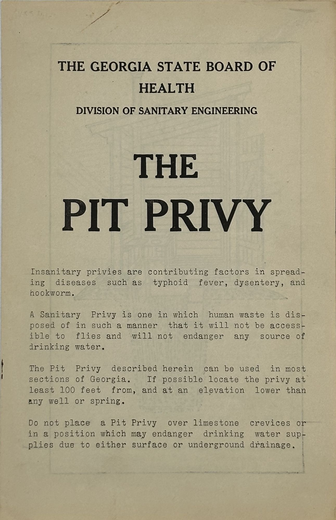 Pit Privies Example THE PIT PRIVY