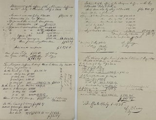 ACCOUNTS OF COMPENSATION COLLECTED BY THE COMMISSIONERS JOY & BRISTOL OF THE STATE OF NEW YORK AND PAID TO THE NIAGARA SUFFERERS RELATED TO THEIR PROPERTY LOSSES DURING THE BURNING OF BUFFALO IN THE WAR OF 1812