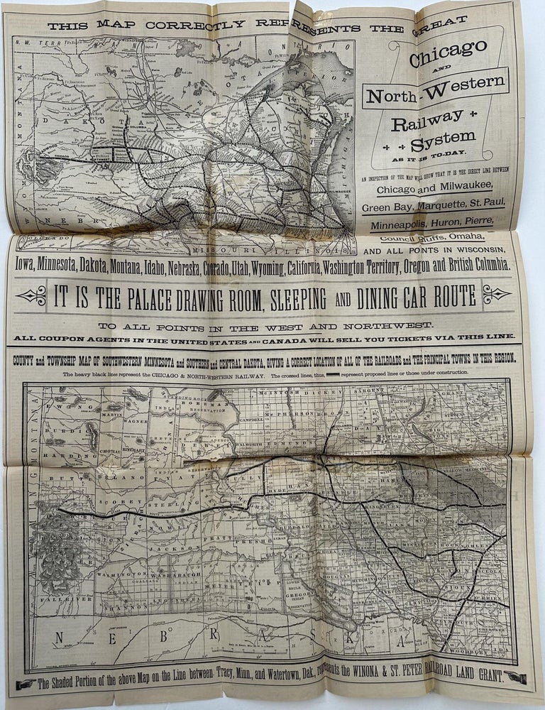 Item #70507 CHEAP FARMS AND GROWING TOWNS IN MINNESOTA AND DAKOTA FOR SALE ON EASY TERMS AND IN PARCELS TO SUIT BY THE CHICAGO AND NORTH-WESTERN RAILWAY.....