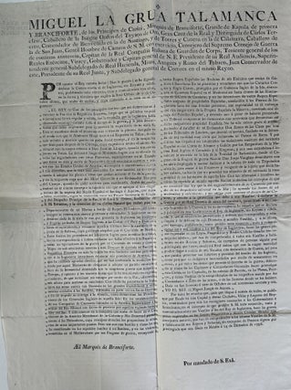 Item #70892 TALAMANCA Y BRANCIFORTE, Miguel la Grua. El Rey: Uno de los principales motivos que...